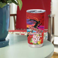 Honolulu Anniversary 52nd Running Tumbler Cup Marathon Competition Kakau Pattern Red Color