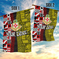 Tonga Kolisi Tonga Garden Flag Ngatu and Geometric Pattern LT03 - Polynesian Pride