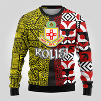Tonga Kolisi Tonga Ugly Christmas Sweater Ngatu and Geometric Pattern LT03 - Polynesian Pride