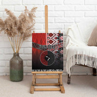 Personalised Aotearoa and Tonga Together Canvas Wall Art Manaia and Tongan Tribal Cross - Taniko and Ngatu Art Tattoo LT03 - Polynesian Pride