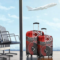 Personalised Aotearoa and Tonga Together Luggage Cover Manaia and Tongan Tribal Cross - Taniko and Ngatu Art Tattoo LT03 - Polynesian Pride