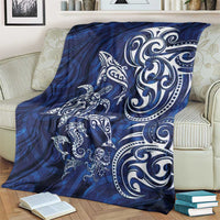 New Zealand Connecting with Seas Blanket Maori Tribal and Sea Animals Tattoo - White Glass Style LT03 - Polynesian Pride