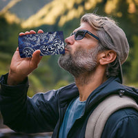 New Zealand Connecting with Seas 4 in 1 Can Cooler Tumbler Maori Tribal and Sea Animals Tattoo - White Glass Style