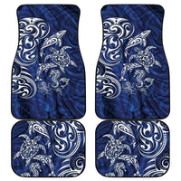 New Zealand Connecting with Seas Car Mats Maori Tribal and Sea Animals Tattoo - White Glass Style LT03 - Polynesian Pride