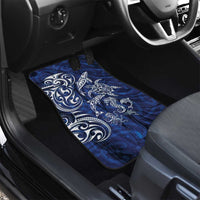 New Zealand Connecting with Seas Car Mats Maori Tribal and Sea Animals Tattoo - White Glass Style LT03 - Polynesian Pride