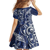New Zealand Connecting with Seas Family Matching Tank Maxi Dress and Hawaiian Shirt Maori Tribal and Sea Animals Tattoo - White Glass Style