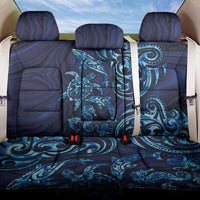 New Zealand Connecting with Seas Back Car Seat Cover Maori Tribal and Sea Animals Tattoo - Sea Texture Glass Style