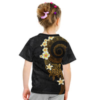 Polynesian Spiral Tribal Tattoo Kid T Shirt Golden Color LT03 - Polynesian Pride