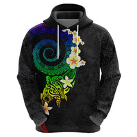 Polynesian Spiral Tribal Tattoo Hoodie Fanciful Color