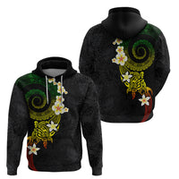 Polynesian Spiral Tribal Tattoo Hoodie Reggae Color