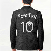 Aotearoa Volleyball Custom Blazer Silver Ferns and Maori Tribal Black