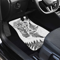 New Zealand Sea Animals Car Mats with Maori Koru Tribal Tattoo and Silver Ferns White Color LT03 - Polynesian Pride