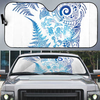 New Zealand Sea Animals Auto Sun Shade with Maori Koru Tribal Tattoo and Silver Ferns Galaxy Style LT03 Multicolor - Polynesian Pride