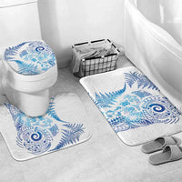 New Zealand Sea Animals Bathroom Set with Maori Koru Tribal Tattoo and Silver Ferns Galaxy Style LT03 Mat Set Only (3 pcs) One Size Multicolor - Polynesian Pride