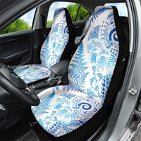 New Zealand Sea Animals Car Seat Cover with Maori Koru Tribal Tattoo and Silver Ferns Galaxy Style LT03 - Polynesian Pride
