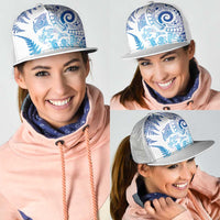 New Zealand Sea Animals Mesh Trucker Cap with Maori Koru Tribal Tattoo and Silver Ferns Galaxy Style LT03 - Polynesian Pride