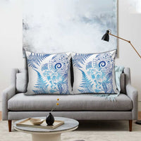 New Zealand Sea Animals Pillow Cover with Maori Koru Tribal Tattoo and Silver Ferns Galaxy Style LT03 - Polynesian Pride