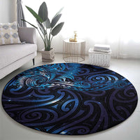 New Zealand New Year-Matariki Round Carpet Aotearoa Maori Tattoo Galaxy Sky