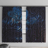 New Zealand New Year-Matariki Window Curtain Aotearoa Maori Tattoo Galaxy Sky