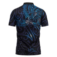 New Zealand New Year-Matariki Zipper Polo Shirt Aotearoa Maori Tattoo Galaxy Sky LT03 - Polynesian Pride