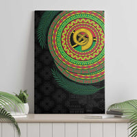 Vanuatu Tribal Tattoo with Namele Leaves Canvas Wall Art