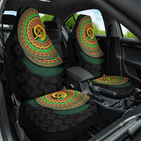 Vanuatu Tribal Tattoo with Namele Leaves Car Seat Cover