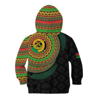 Vanuatu Tribal Tattoo with Namele Leaves Kid Hoodie