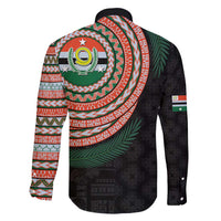 Penama Tribal Tattoo with Namele Leaves Family Matching Summer Maxi Dress and Hawaiian Shirt