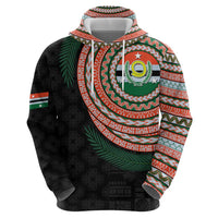 Penama Tribal Tattoo with Namele Leaves Zip Hoodie