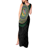 Torba Tribal Tattoo with Namele Leaves Tank Maxi Dress