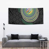 Torba Tribal Tattoo with Namele Leaves Tapestry