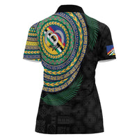 Torba Tribal Tattoo with Namele Leaves Women Polo Shirt