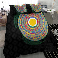 Shefa Tribal Tattoo with Namele Leaves Bedding Set