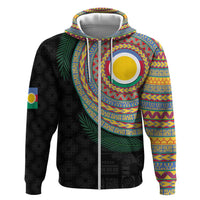 Shefa Tribal Tattoo with Namele Leaves Hoodie