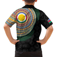 Shefa Tribal Tattoo with Namele Leaves Kid Hawaiian Shirt