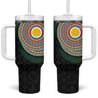 Shefa Tribal Tattoo with Namele Leaves Tumbler With Handle