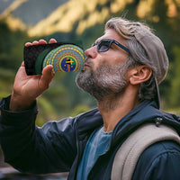 Tafea Tribal Tattoo with Namele Leaves 4 in 1 Can Cooler Tumbler