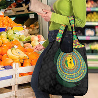 Malampa Tribal Tattoo with Namele Leaves Grocery Bag