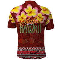 Aloha Plumeria Flowers Polo Shirt With Hawaiian Style Tapa Tribal