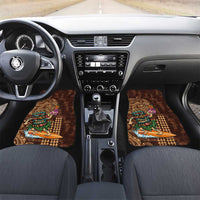 Hawaiian Tiki Mask Surfing Kakau Pattern Car Mats
