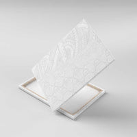 Niue White Sunday Canvas Wall Art Hiapo Tribal Art Tattoos - Polynesian Pride