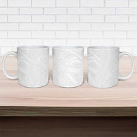 Niue White Sunday Ceramic Mug Hiapo Tribal Art Tattoos - Polynesian Pride