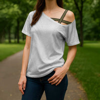 Niue White Sunday Cross Shoulder Shirt Hiapo Tribal Art Tattoos - Polynesian Pride