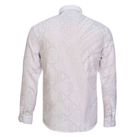 Niue White Sunday Family Matching Mermaid Dress and Hawaiian Shirt Hiapo Tribal Art Tattoos - Polynesian Pride