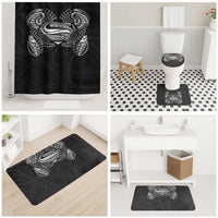 Super Samoan Traditional Tribal Art Tattoos Bathroom Set Black Color - Polynesian Pride