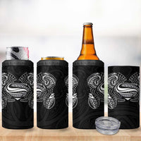 Super Samoan Traditional Tribal Art Tattoos 4 in 1 Can Cooler Tumbler Black Color - Polynesian Pride