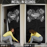 Super Samoan Traditional Tribal Art Tattoos Door Cover Black Color - Polynesian Pride