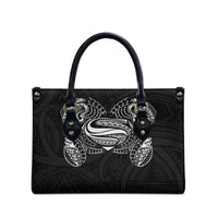 Super Samoan Traditional Tribal Art Tattoos Leather Bag Black Color - Polynesian Pride
