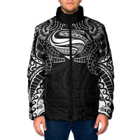 Super Samoan Traditional Tribal Art Tattoos Padded Jacket Black Color - Polynesian Pride
