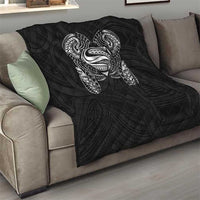 Super Samoan Traditional Tribal Art Tattoos Quilt Black Color - Polynesian Pride